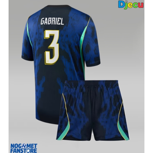 Brazil Gabriel Magalhaes #3 Gostujuci Dres za djecu SP 2026 Kratak Rukav (+ Kratke hlače)